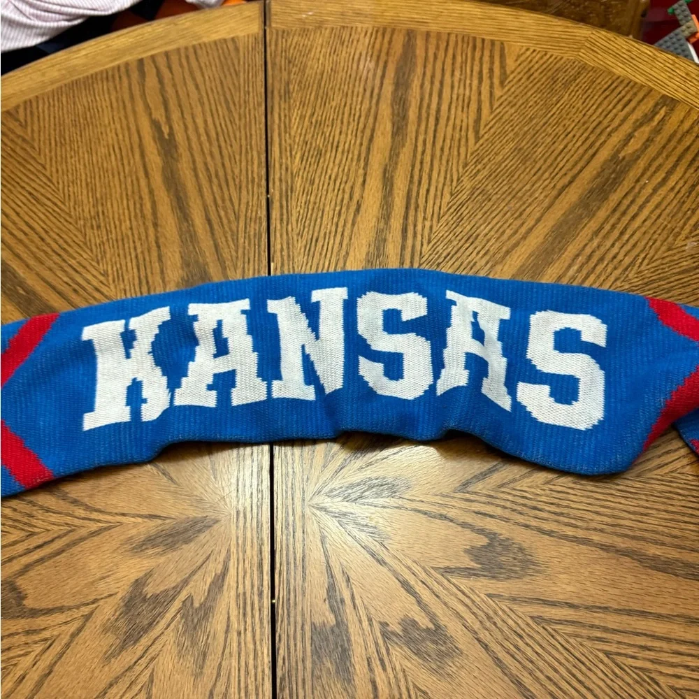 Kansas Jayhawks Blue and Red Scarf